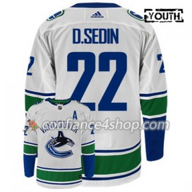 Adidas Maillot de Hockey Vancouver Canucks DANIEL SEDIN 22 Blanc Authentic - Enfant